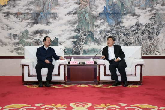 丁焰章拜會安徽省委常委、常務(wù)副省長鄧向陽