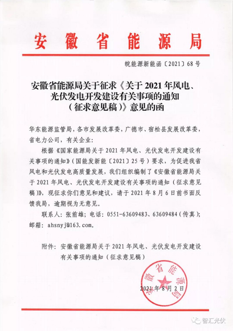 安徽：6GW保障性規(guī)模，不要求配儲(chǔ)能、競電價(jià)