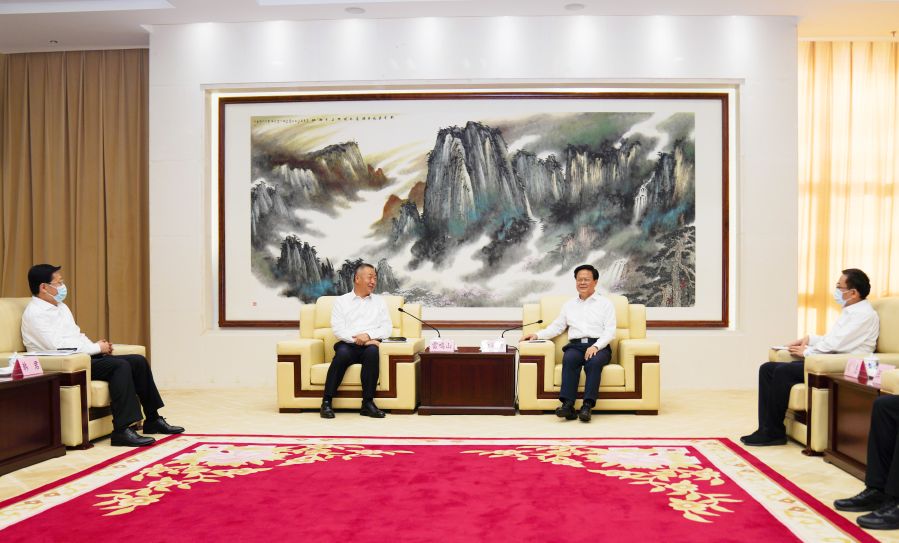 雷鳴山、韓君拜會(huì)安徽省委書(shū)記鄭柵潔