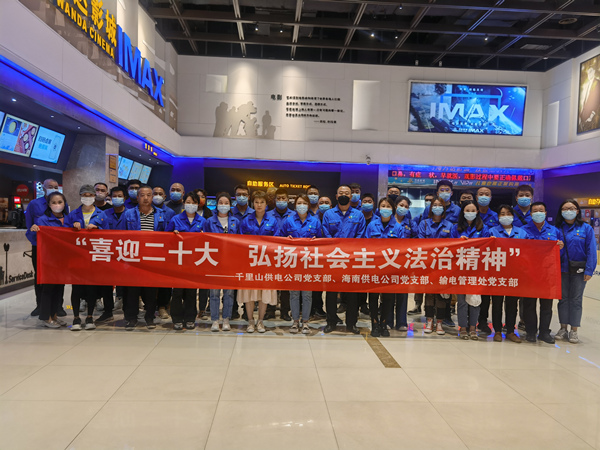 烏海供電公司多家黨支部聯(lián)合開(kāi)展“喜迎二十大，弘揚(yáng)社會(huì)主義法治精神”主題觀影活動(dòng)