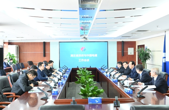 中國電建黨委書記、董事長丁焰章與湖北省副省長盛閱春會談