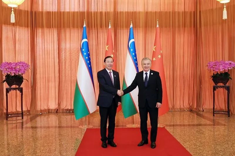 烏茲別克斯坦總統(tǒng)米爾濟約耶夫會見國家電網公司董事長辛保安