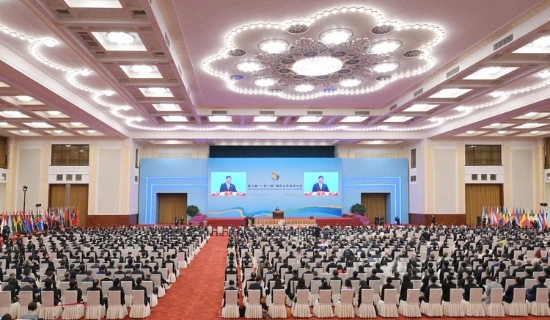 中國電建黨委書記、董事長(zhǎng)丁焰章參加第三屆“一帶一路”國際合作高峰論壇開幕式